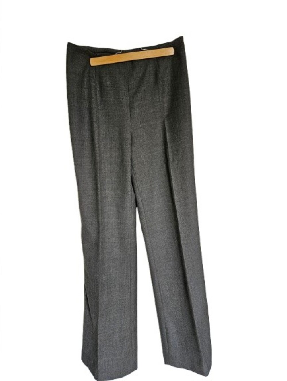 Ross Mayer Designer Women's Gray Wool-Blend Dress Pants